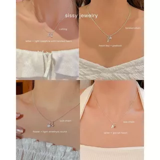 SissyJewelry // สร้อยคอเงินแท้ (แจ้งจี้ช่องหมายเหตุ) Customized necklace🎁Free gift box🎁