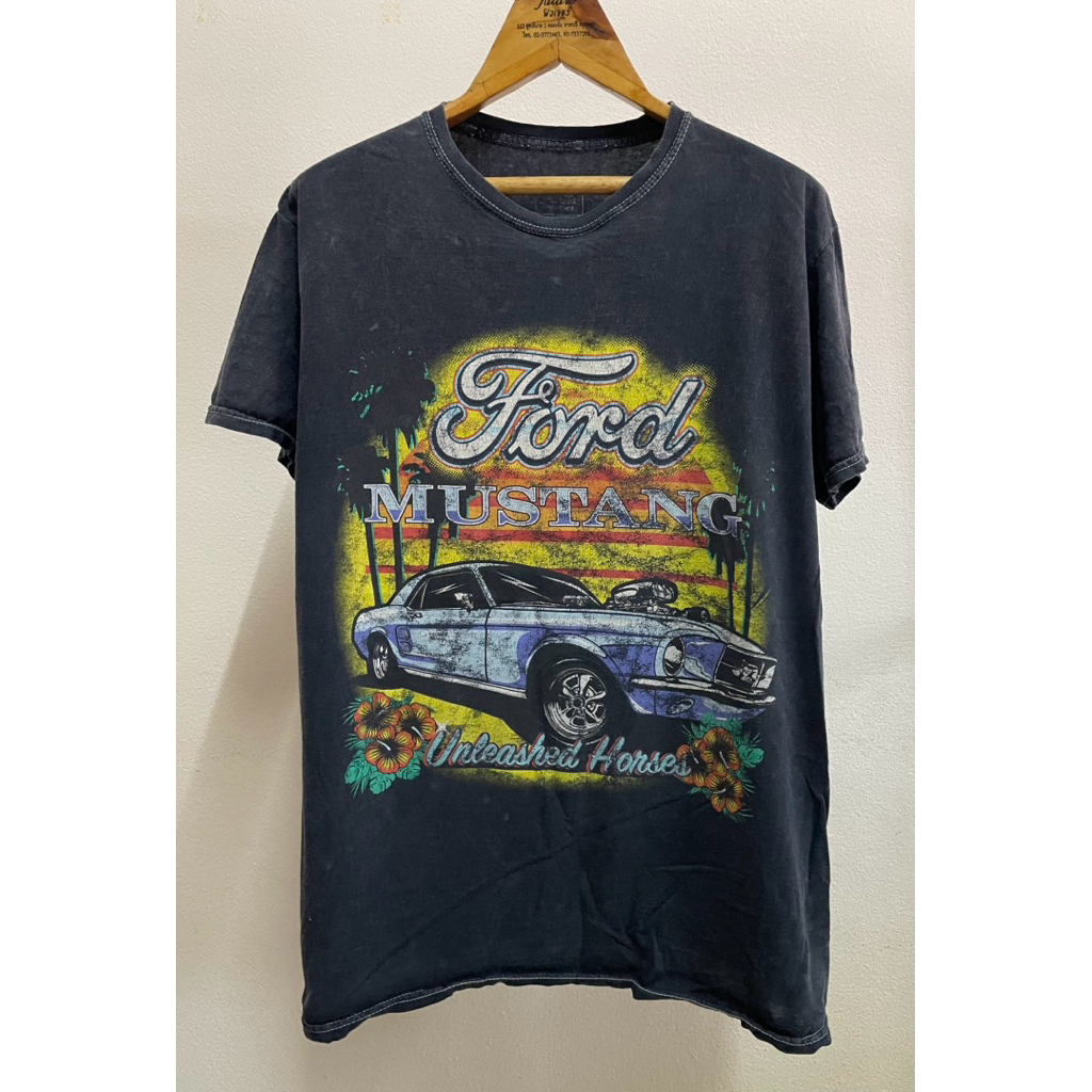 เสื้อยืดมือ 2 Ford Mustang สีเฟด