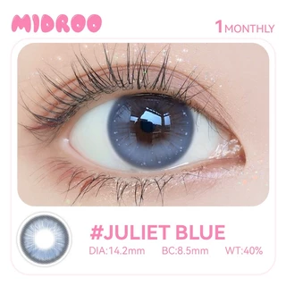 Midroo Juliet lens【0~-600°】 แว่นตาสายตาสั้น คอนแทค อนแทคเลนส์ขายดี มีไฮไลท์ สายหวาน รายเดือน Brown/ Grey/Bule 14.2mm