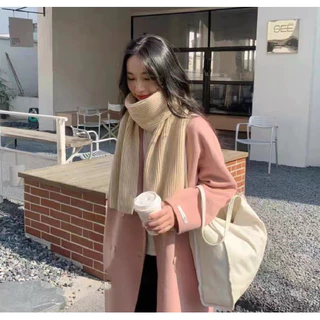 ผ้าพันคอกันหนาว ผ้าหนา สีสดพร้อมส่งจากไทย