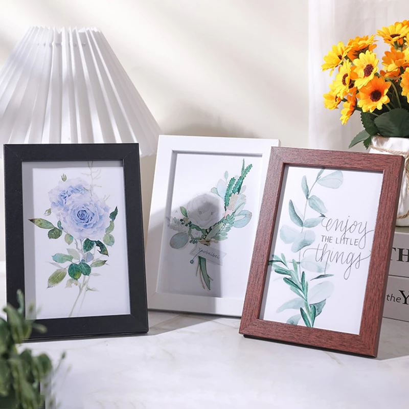 กรอบรูปขนาด 6”,7",A4 ไม้3สี กรอบรูปปัจฉิม กรอบรูปเล็ก กรอบใส่รูปภาพ กรอบร กรอบรูปมินิมอล Modern Minimal