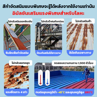 อัพเกรดใหม่ น้ำยาหยุดสนิม 1000g หยุดสนิมได้ยาวนาน 50 ปี กันน้ำและกันแดด น้ำยาขจัดสนิมโลหะ น้ำยากันสนิม ไพรเมอร์สูตรน้ำ