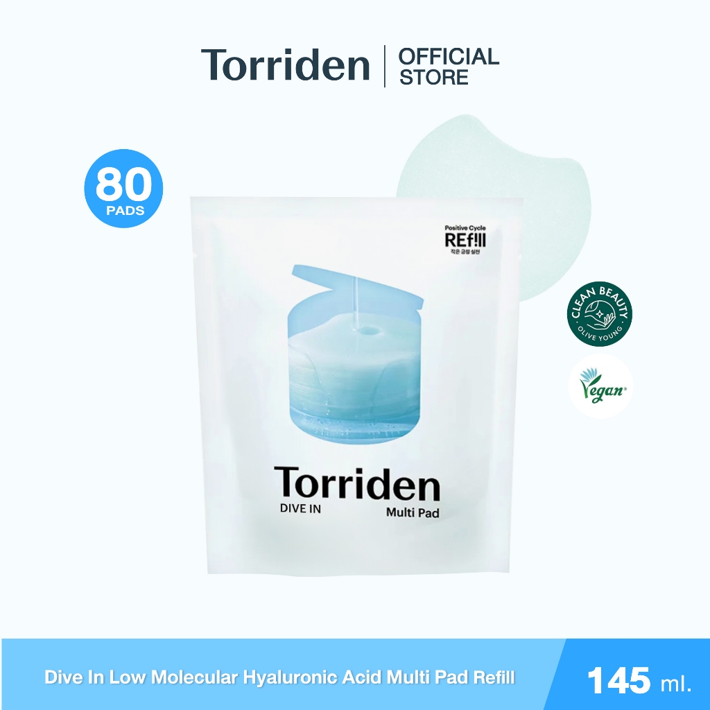[Refill] Torriden Dive In Low Molecular Hyaluronic Acid Multi Pad (80ea) ทอร์ริเดน รีฟิลโทนเนอร์แพด