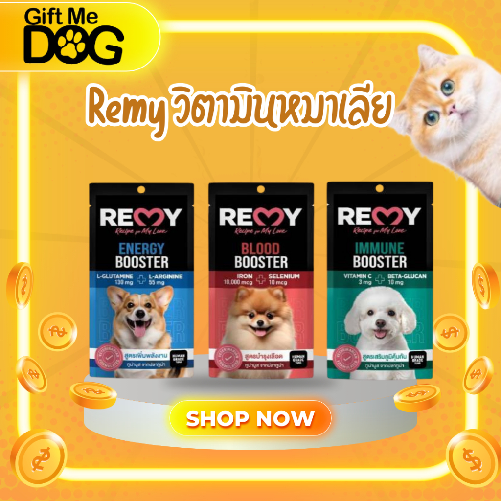 Remy ขนมหมาเลียพลัสวิตามินแพ็ค4ชิ้น