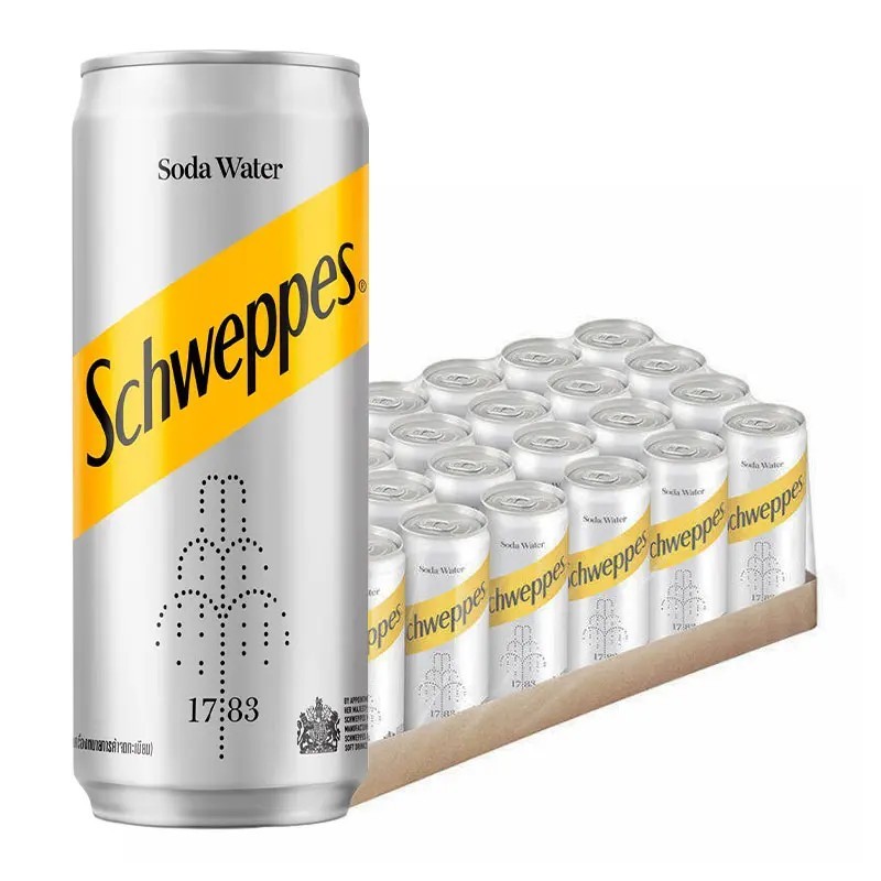 ชเวปส์ น้ำโซดา 330 มล. x 24 กระป๋อง มีจัดส่งแบบ express delivery ได้รับของภายในวัน