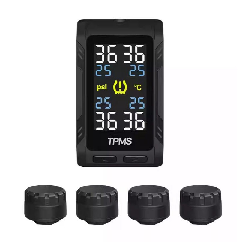 เครื่องวัดลมยาง tpms tp03u รุ่นกึ่งฝัง หรือ ติดคอนโซล ใช้ได้กับรุ่นทุกรุ่น ไม่ต้องชาร์จ