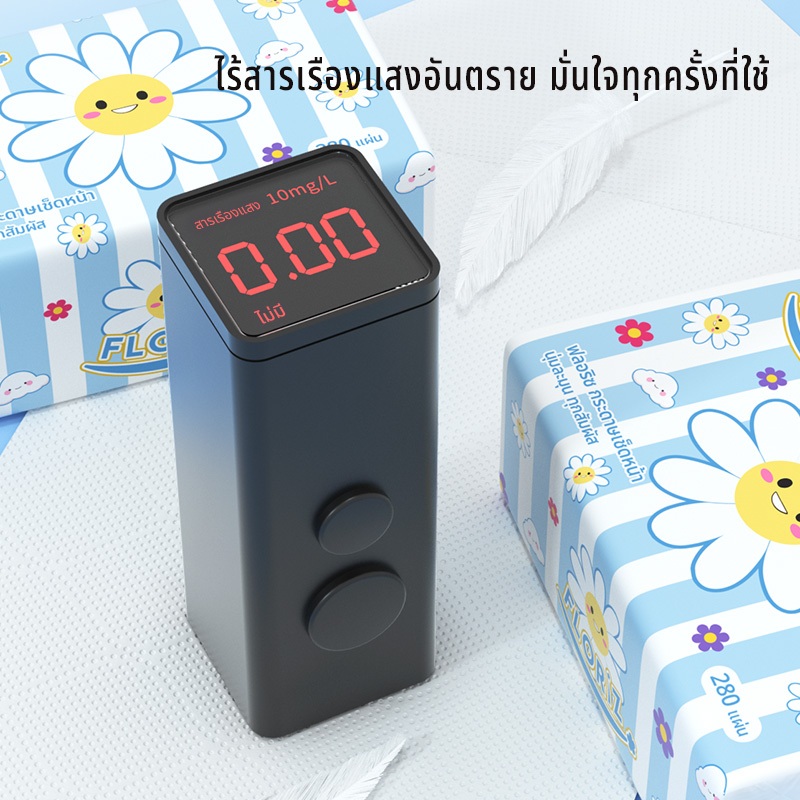 [ใหม่! 6฿/ห่อ] Floriz Tissue กระดาษทิชชู ฟลอริซ คอมฟอร์ทพรีเมียม แบบป๊อปอัพ กระดาษเช็ดหน้า ลายสีฟ้า - 5