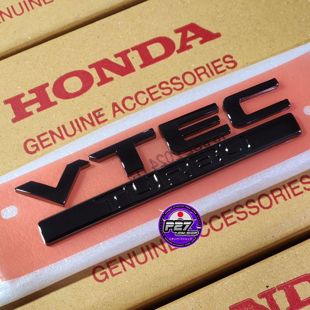 ⚫️แท้ โลโก้ VTEC TURBO รมดำ ติดได้กับรถหลายรุ่น ของแท้ศูนย์ HONDA