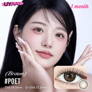 คอนแทคเลนส์แบบใช้แล้วทิ้งรายเดือน UYAAI: ดีไซน์ใหม่ ทันสมัย ​​นุ่มสบาย และเป็นธรรมชาติ ขนาด 14.0 มม.Poet brown / gray ค่