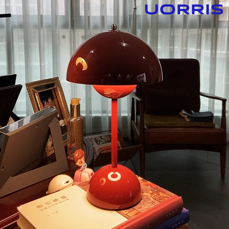 UORRIS โคมไฟตั้งโต๊ะ LED สไตล์นอร์ดิก Ins ห้องนอน&ร้านอาหาร อ่านหนังสือ ชราจ USB ปรัปได้3โหมดสี TOUCH SWITCH