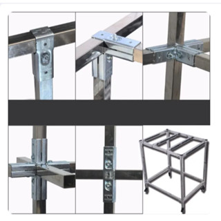 ข้อต่อเหล็กสังกะสี ขนาด 25 มม. สำหรับโครงเหล็กอเนกประสงค์ Ga…