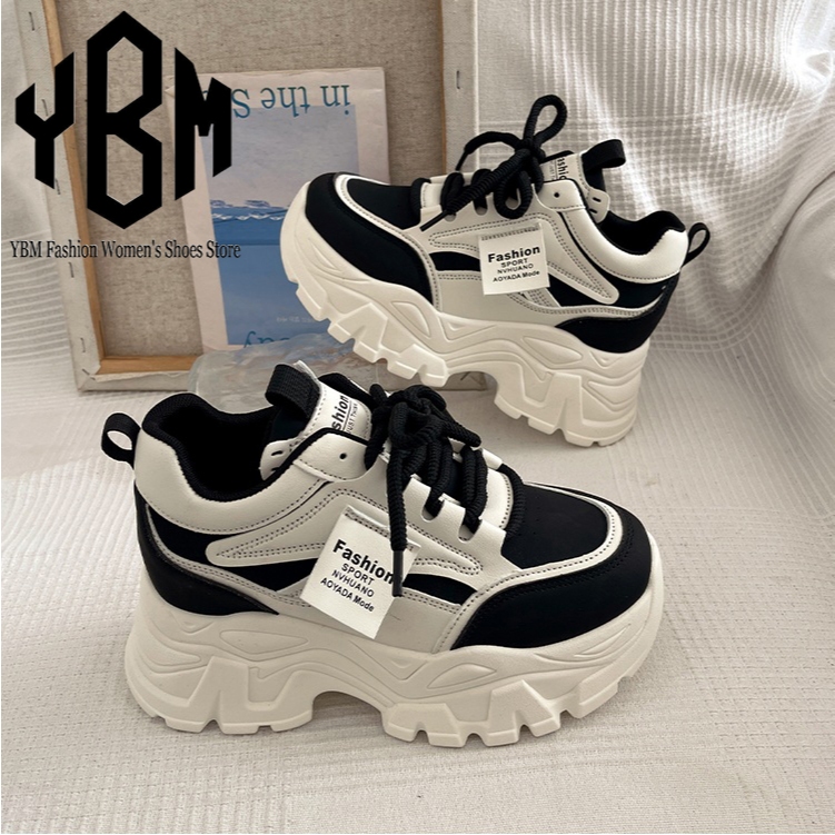 รองเท้า รุ่นสแนคเกอร์ สไตล์ ตั้งพื้นหนา เต่งความสูง 6 เซนติเมตร ระเบิดแฟชั่นแนวสุดยอด ใส่ไปทุกสถานที่ได้เสน่ห์สุดๆ