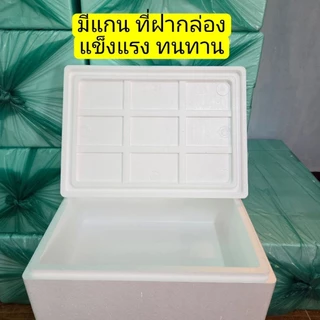 กล่องโฟม ลังโฟม ปลูกผักไฮโดรโปนิกส์ กล่องกุ้ง 10กก.*4ใบ*