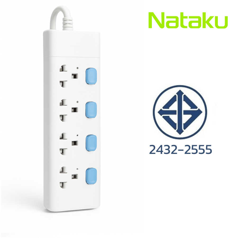 ปลั๊กไฟ USB ปลั๊กพ่วง Power Socket สายยาว 3/5 เมตร มอก. รองรับ 2,500W ป้องกันไฟกระชาก Simple Light