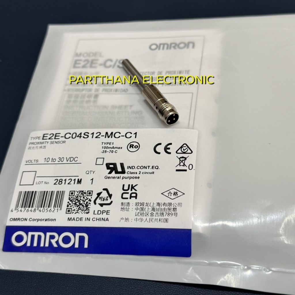 E2E-C04S12-MC-C1 Proximity Sensorหัว M4 ระยะจับ 1.2mm ชนิด  NPN NO พร้อมส่งในไทย🚛💨💨