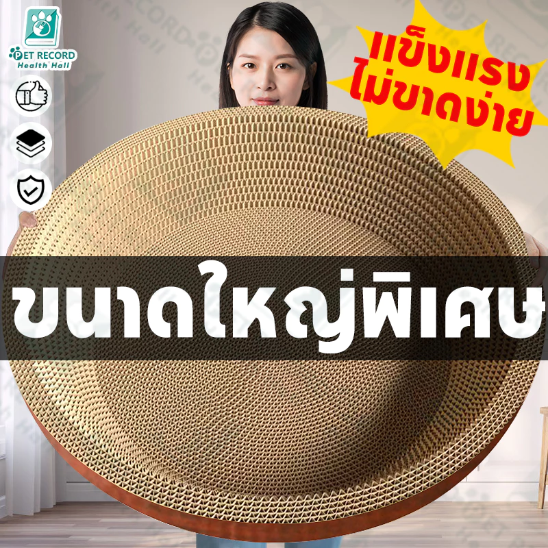 ที่ลับเล็บแมวรูปอ่าง มินิมอล-ขนาดใหญ่ ที่นอน 2in1 กระดาษลูกฟูก