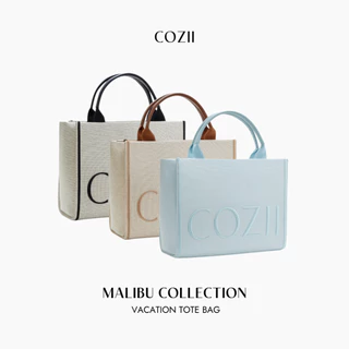 COZII - Malibu Vacation Tote Bag (3 สี) กระเป๋าผ้าแคนวาส พร้อมสายสะพายข้าง