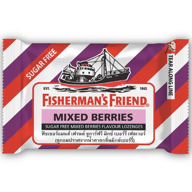 ฟิชเชอร์แมนส์ เฟรนด์ ลูกอมปราศจากน้ำตาล กลิ่นมิกซ์เบอร์รี่ 22 ก. FISHERMAN’S FRIEND Sugar-Free