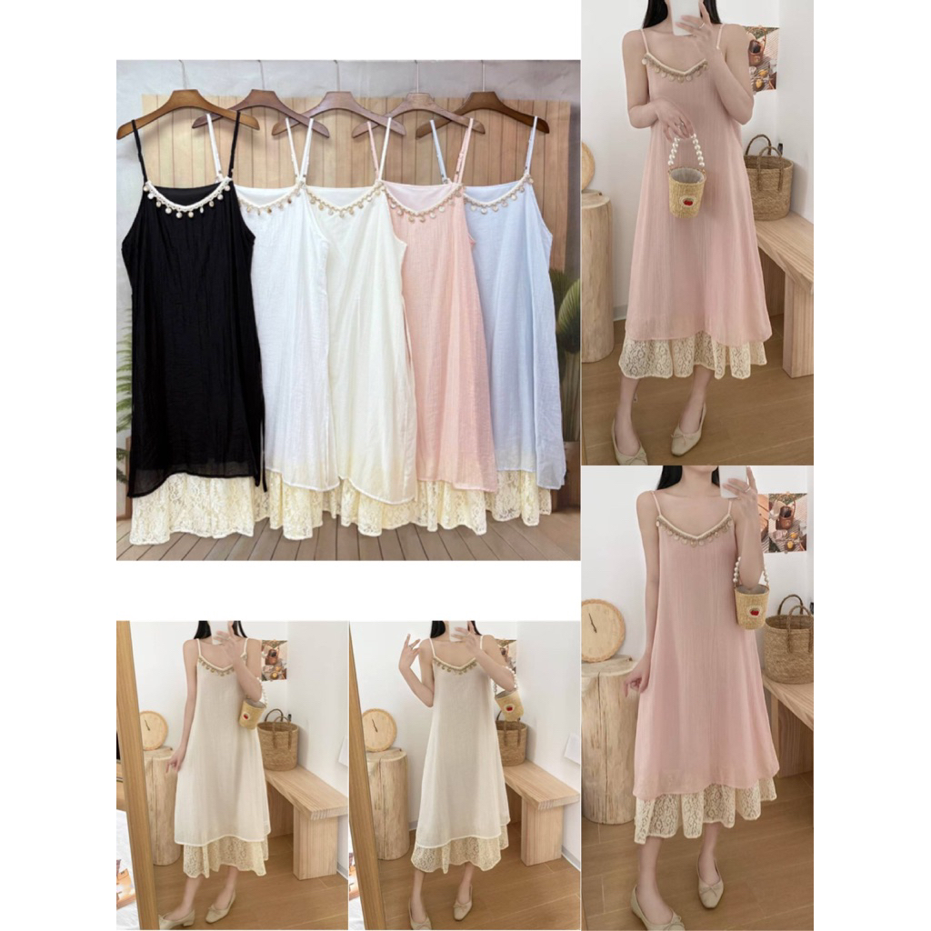 LILY งานป้าย งานนำเข้า สวยตรงปก เดรสกระโปรงเนื้อผ้าดีใส่สบาย ดีเทลน่ารัก เดรสใส่ทำงาน เดรสใส่ออกงาน เดรสสวยๆ เดรสน่ารักๆ