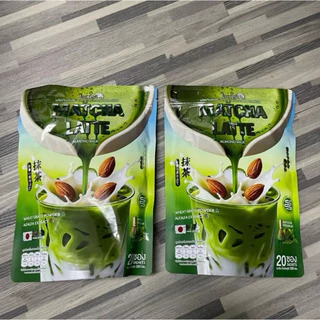 Jamsai โปร 1 แถม 1 (40ซอง) มัทฉะลาเต้ อัลมอนด์มิ้ว ชาเชียวมัทฉะ แจ่มใส matcha latte almond milk ไม่มีน้ำตาล