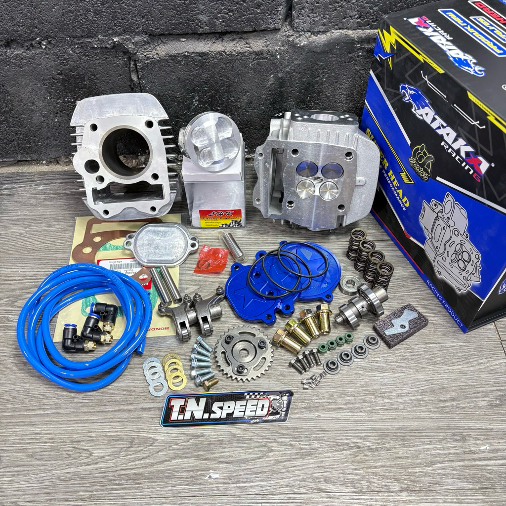 เสื้อฝา 4วาล์ว ATAKA พร้อมลูกสูบ LHK ใส่เวฟ125RSXคาบู/125i บังลม ขนาดลูก 56/57/59/60/61/62/66/67