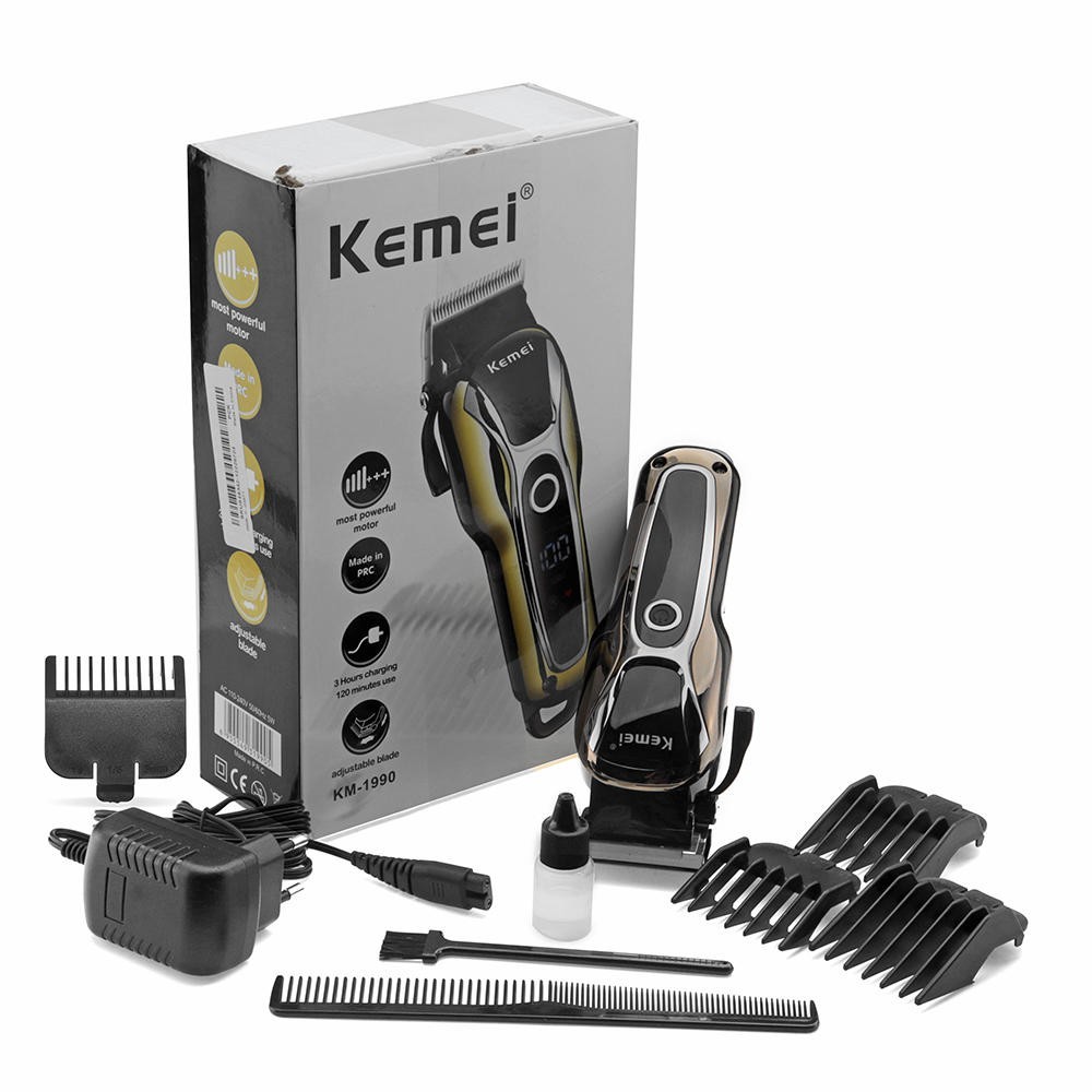 KEMEI รุ่นKM-1990 ปัตตาเลี่ยนตัดผมไร้สาย ที่ตัดผมไฟฟ้า อุปกรณ์ตัดผม ทนทาน ใช้ได้นาน แบตอึดทน พร้มอส่ง - รูปที่ 5