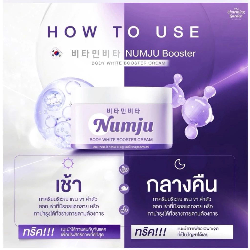 [แท้ 100%] Numju ครีมทาผิว/ครีมใต้วงแขน นัมจู ปรับผิวใส ผิวชุ่มชื้น thumbnail 8