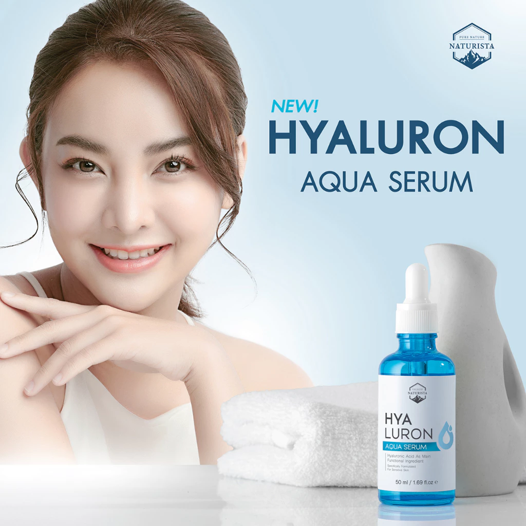 Naturista เซรั่มบำรุงผิว เติมความชุ่มชื้น ให้ผิวดูอ่อนเยาว์ ราวกับย้อนเวลา Hyaluron Aqua Serum 50ml thumbnail 3