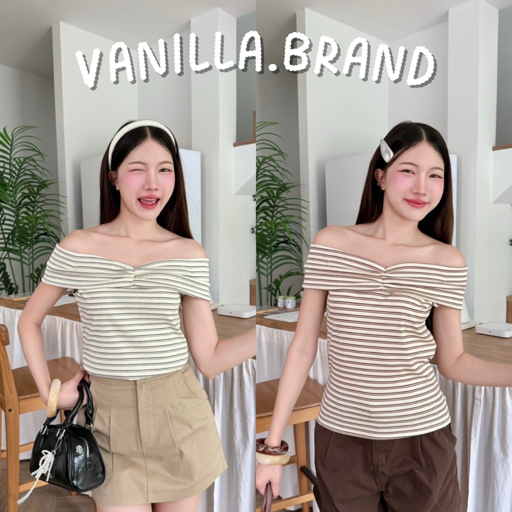 เสื้อปาดไหล่ผ้ายืด -ttm / VB0505