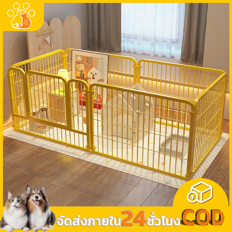 🐾รั้วสุนัข คอกสุนัข กรงหมา กรงกระต่าย บ้านสุนัขขนาดใหญ่ ติดตั้งง่าย แข็งแรงทนทาน มีสีดำให้เลือก