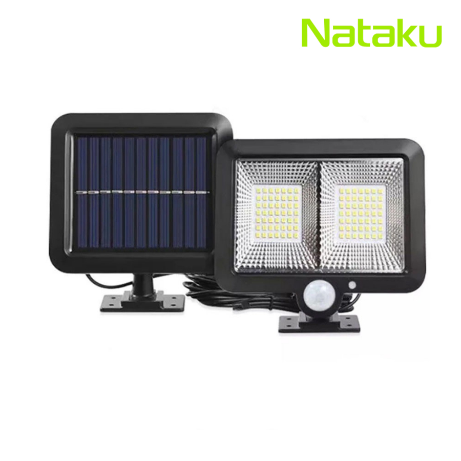 NATAKU ไฟติดผนัง ไฟโซล่าเซล 56led 98led 108led 120led ไฟ LED ไฟสปอร์ตไลท์ พลังานแสงอาทิตย์ 3โหมด