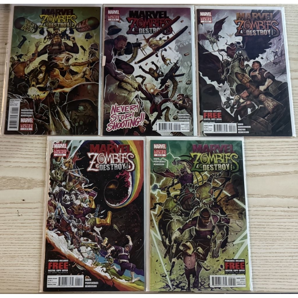 Marvel Zombies Destroy! #1–5 (2012) Full Set – Limited Series ครบชุด