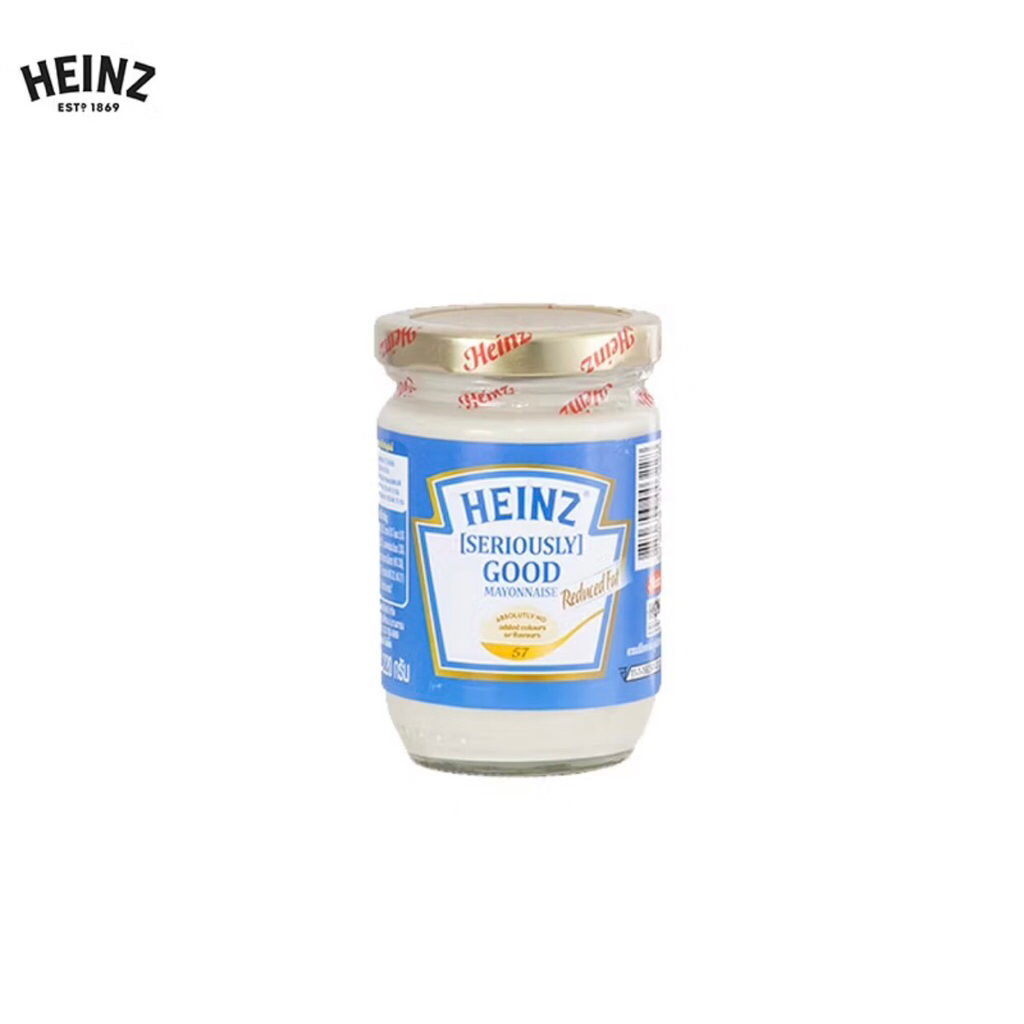 HEINZ ไฮนซ์ มายองเนส ลดไขมัน 220 ML เนื้อครีมเบา เนียนนุ่ม แต่คงความรสชาติดเข้มข้นในแบบฉบับไฮนซ์ ไม่