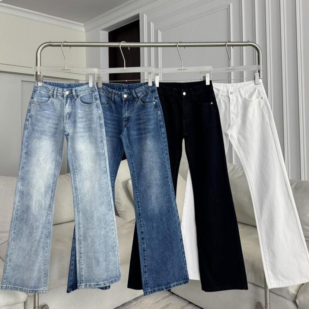 PTJ32193 กางเกงยีนส์ขากระบอกเล็กเอวต่ำ PROMTHONG