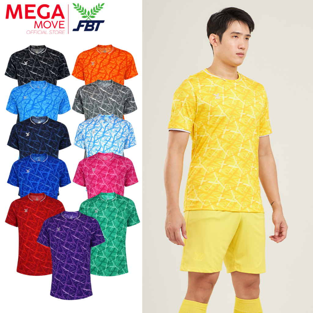 FBT เสื้อกีฬา พิมพ์ลาย คอกลมแขนสั้น ผ้าไมโคร รุ่น B2A221