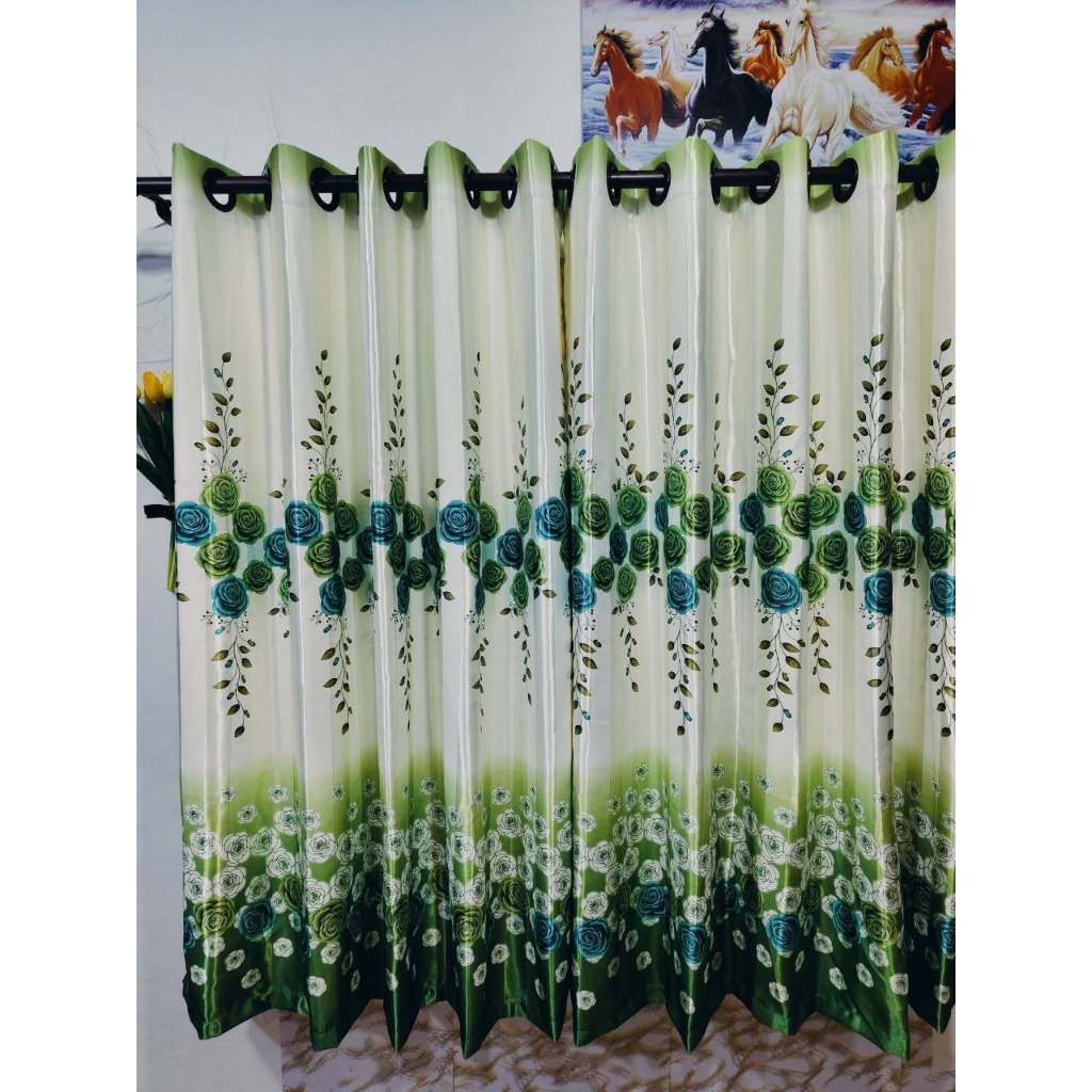 ผ้าม่านหน้าต่าง ประตูสำเร็จรูป เกรดเอ ป้องกันแสงยูวี 90-98% สีพื้น 2 ด้าน - รูปที่ 2