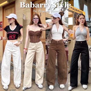 [พร้อมส่ง] BabarryStyle - กางเกงยีนส์ขายาว ผู้หญิง ทรงบอลลูน…