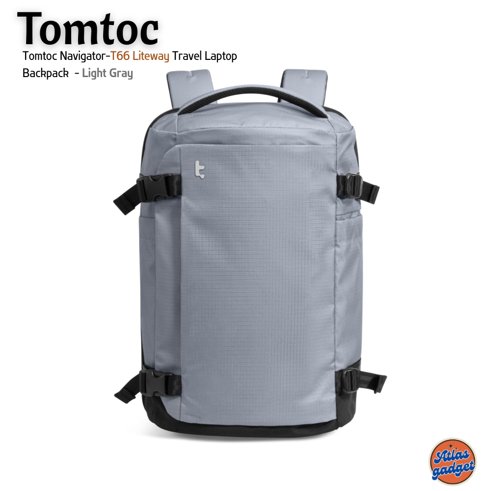 Tomtoc Navigator-T66 Liteway Travel Laptop Backpack - Light Gray กระเป๋าเป้สะพายหลัง ขนาด 28L / 40L