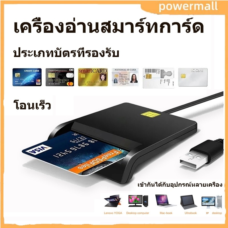 Zoweetek เครื่องอ่านบัตรประชาชน Smart card reader Type C สำหรับแอนดรอยด์ รุ่น Zw-12027-1