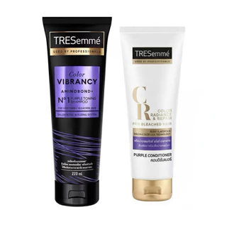 Tresemme เทรซาเม่ แชมพูม่วง สำหรับบำรุง ผมกัดสี ทำสีอ่อน 220 -250 มล เทรซาเม่ แชมพู ครีมนวด คัลเลอร์ เรเดียนซ์