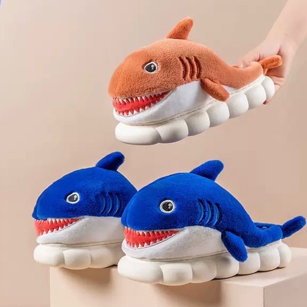 QQ SLIPPERS 〰️ 🐬 ฉลามบอย 🐬 ร้องเท้าในบ้าน  ✅ เก็บปลายทาง ✅