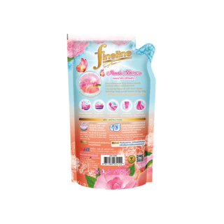 [แพ็ค3] Fineline ไฟน์ไลน์ปรับผ้านุ่ม แฮบปี้เนส กลิ่นพีช ถุงเติม 450 มล.x3