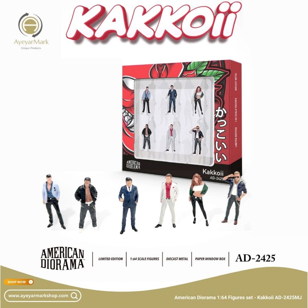 American Diorama Figures set - Kakkoii AD-2425MJ Diecast Metal (1:64)
