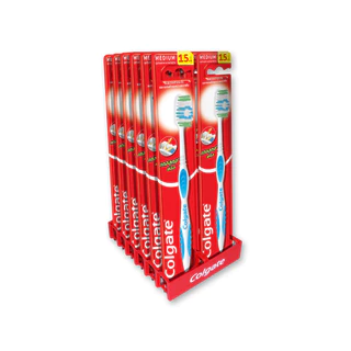 Colgate แพ็ค 12 ด้าม แปรงสีฟันคอลเกต เดอลุกซ์ พลัส ขนแปรงนุ่ม ด้ามแปรงห่อหุ้มด้วยยาง จับกระชับถนัดมือ [คละสี]