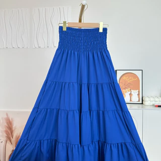 กางเกงเอวย่นต่อขั้น (เอว 24-36 ) ผ้าไหมญี่ปุ่น สีขาวโปร่งแสง