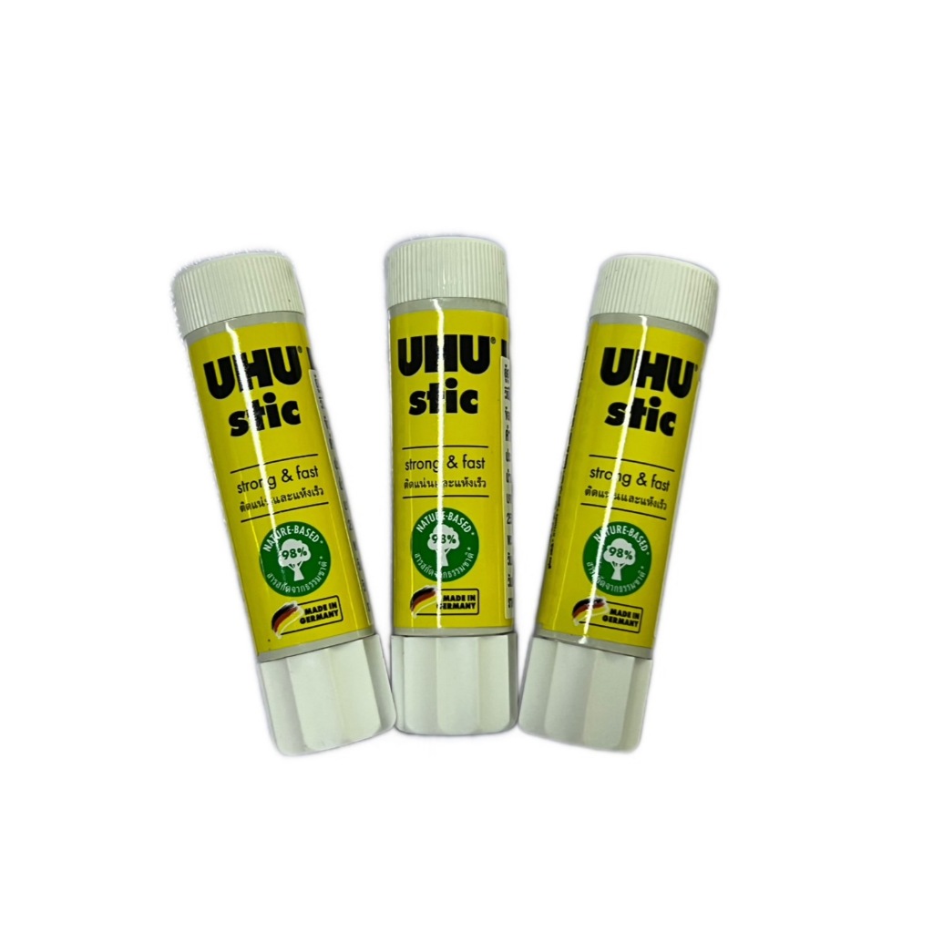 กาวแท่ง UHO stic 8.2g สำหรับติดกระดาษติดได้แน่น ทนนาน - ฝาเกลียวป้องกันอากาศเข้า