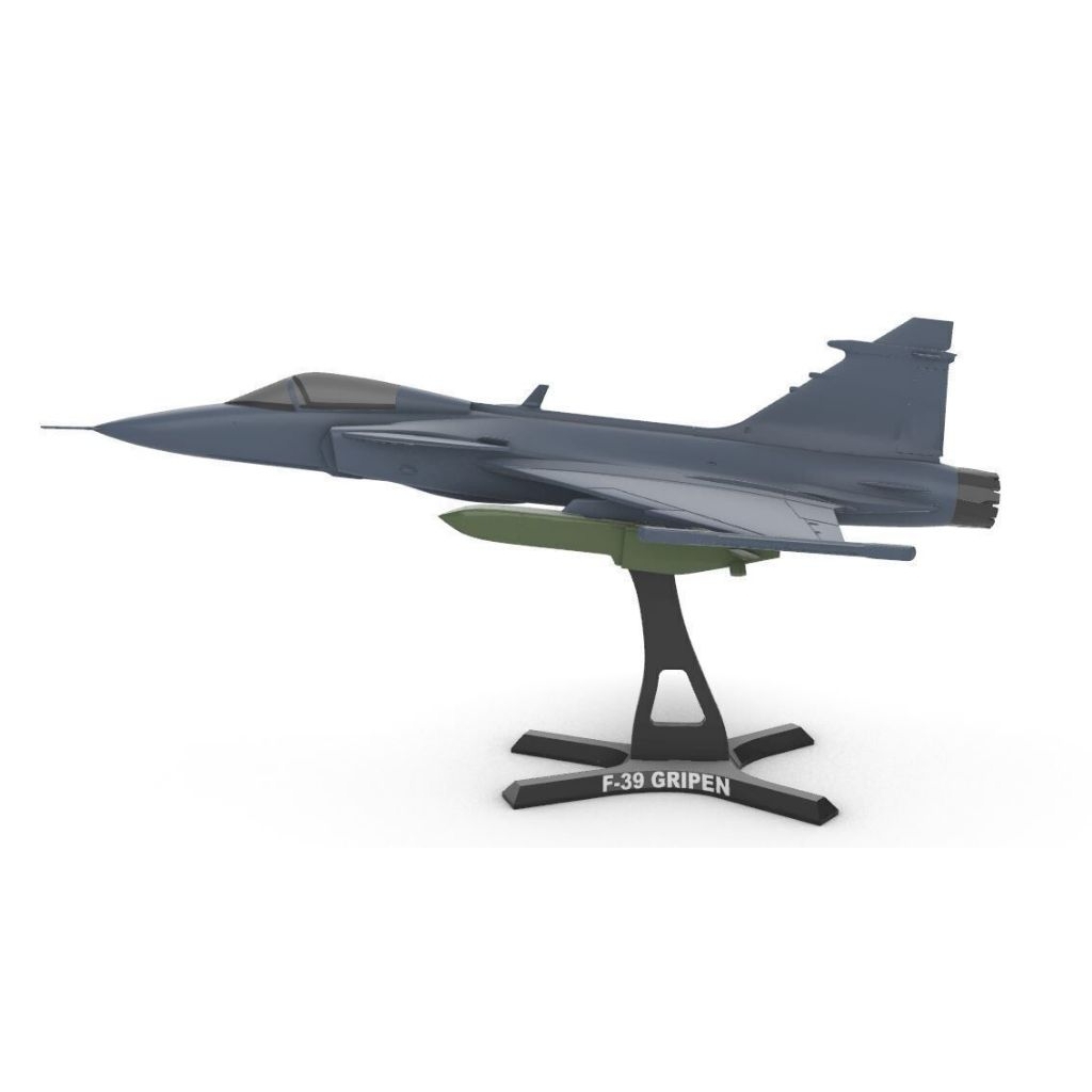 Saab JAS 39 Gripen กริฟเพ่น โมเดลเครื่องบินรบ 3D ยังไม่ทำสี ขนาด 1/40