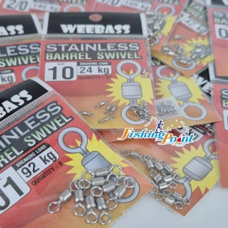 ลูกหมุนถังเรียบ weebass stainless barrel swivel