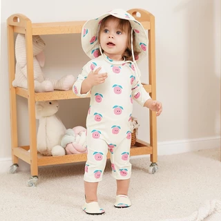 NT Baby - 161 👉ส่งด่วนกรุงเทพฯ👈 Swimwear For Kids 🐰🦁🍌 ชุดว่ายน้ำพิมพ์ลายการ์ตูน และหมวก ดีไซน์น่ารักสุดคิ้วท์