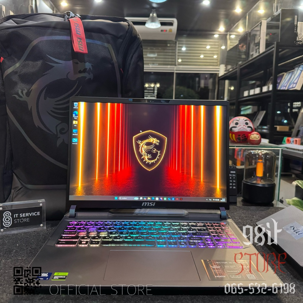 💻 ใหม่มาก MSI Vector 16 HX AI A2XWHG-253TH Intel Core Ultra 7 255 HX + RTX 5070Ti ประกันศูนย์ ยาวถึง